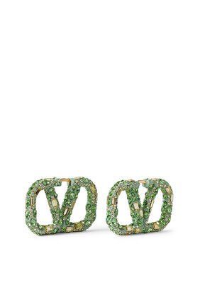 Valentino Garavani Vlogo Signature Crystal-Embellished Earrings
